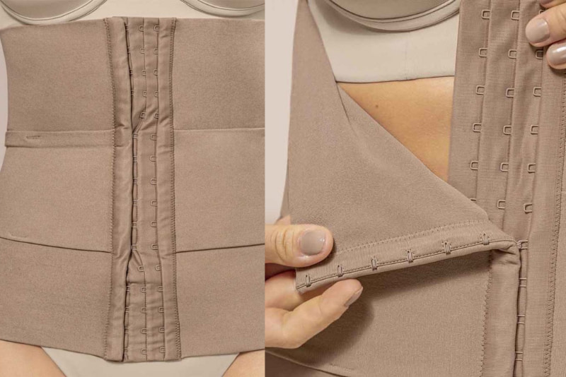 مشد الخصر المخصص بثلاثة أحزمة مع دعم أسفل الظهر