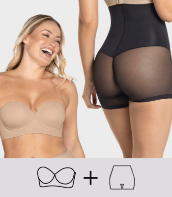 حمالة صدر 360 + مشد ثونغ خصر عالي